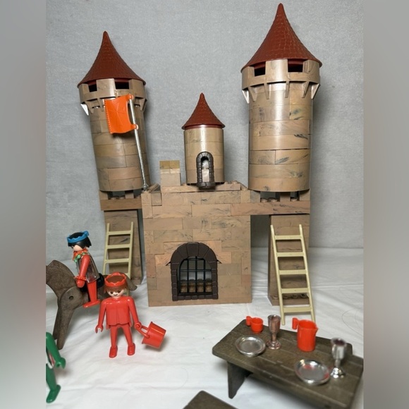 1974 1977 Geobra Playmobil System Medieval Castle Figures Horses Lot - Picture 7 of 12